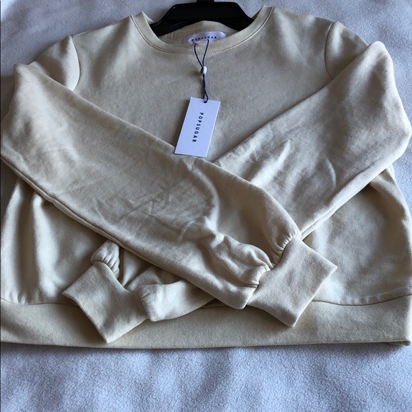 💋WOMEN’S POPSUGAR ANGORA STYLE GROMMET SWEATSHIRT - Picture 6 of 8